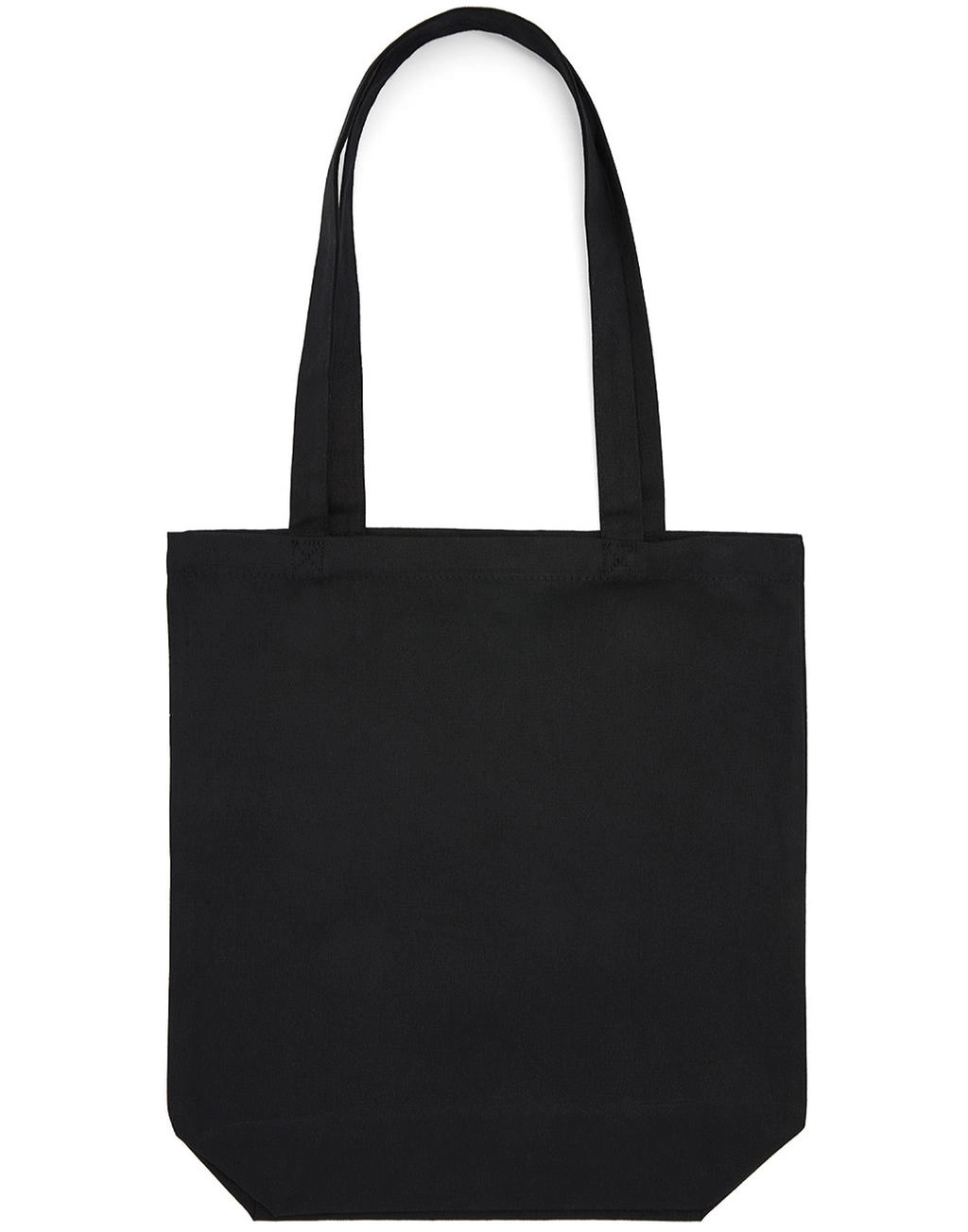 Baby Canvas Cotton Bag LH with Gusset zum Besticken und Bedrucken in der Farbe Black mit Ihren Logo, Schriftzug oder Motiv.
