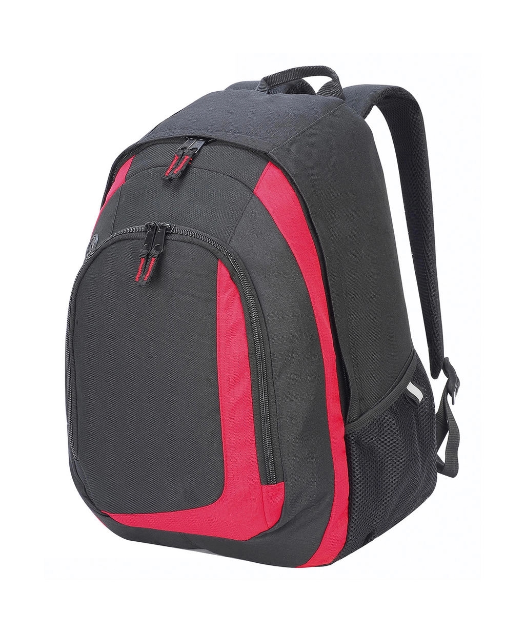 Geneva Backpack zum Besticken und Bedrucken in der Farbe Black/Red mit Ihren Logo, Schriftzug oder Motiv.