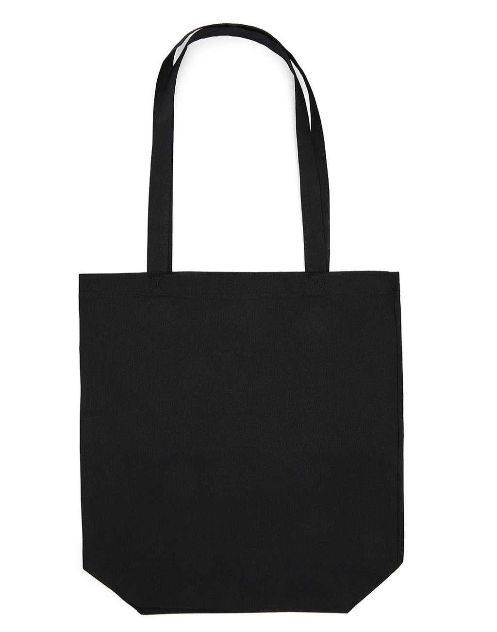 Cotton Bag LH with Gusset zum Besticken und Bedrucken in der Farbe Black mit Ihren Logo, Schriftzug oder Motiv.