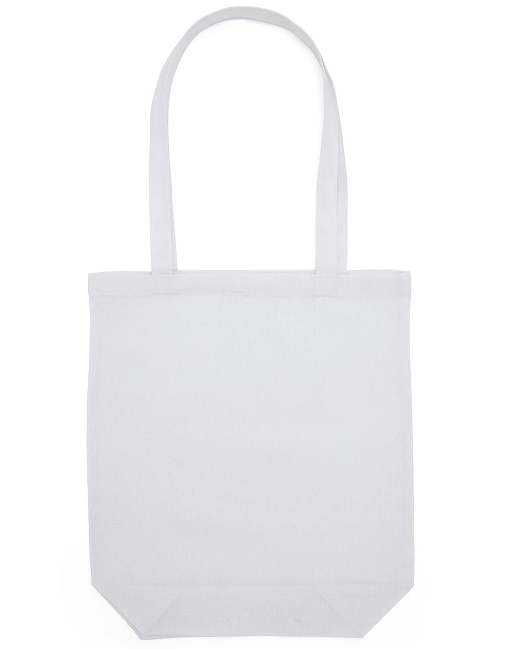 Cotton Bag LH with Gusset zum Besticken und Bedrucken in der Farbe Snowwhite mit Ihren Logo, Schriftzug oder Motiv.