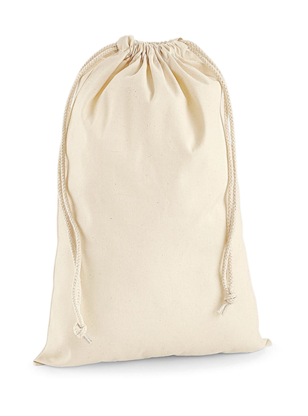 Premium Cotton Stuff Bag zum Besticken und Bedrucken in der Farbe Natural mit Ihren Logo, Schriftzug oder Motiv.