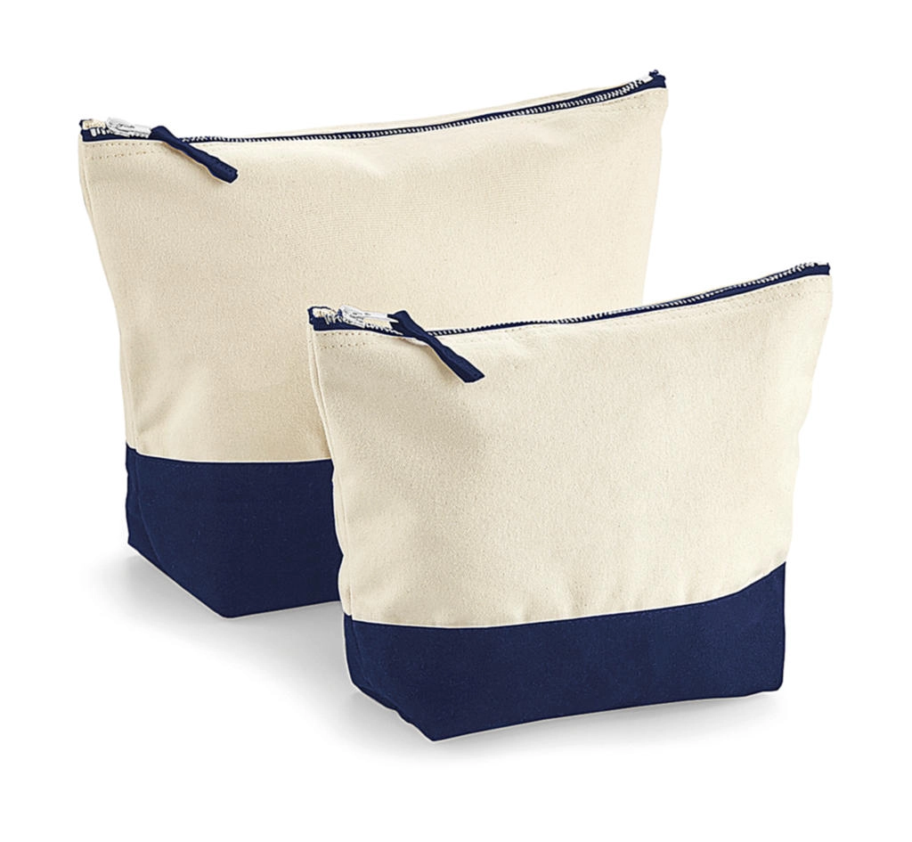Dipped Base Canvas Accessory Bag zum Besticken und Bedrucken in der Farbe Natural/Navy mit Ihren Logo, Schriftzug oder Motiv.