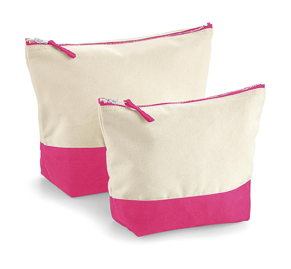 Dipped Base Canvas Accessory Bag zum Besticken und Bedrucken in der Farbe Natural/True Pink mit Ihren Logo, Schriftzug oder Motiv.