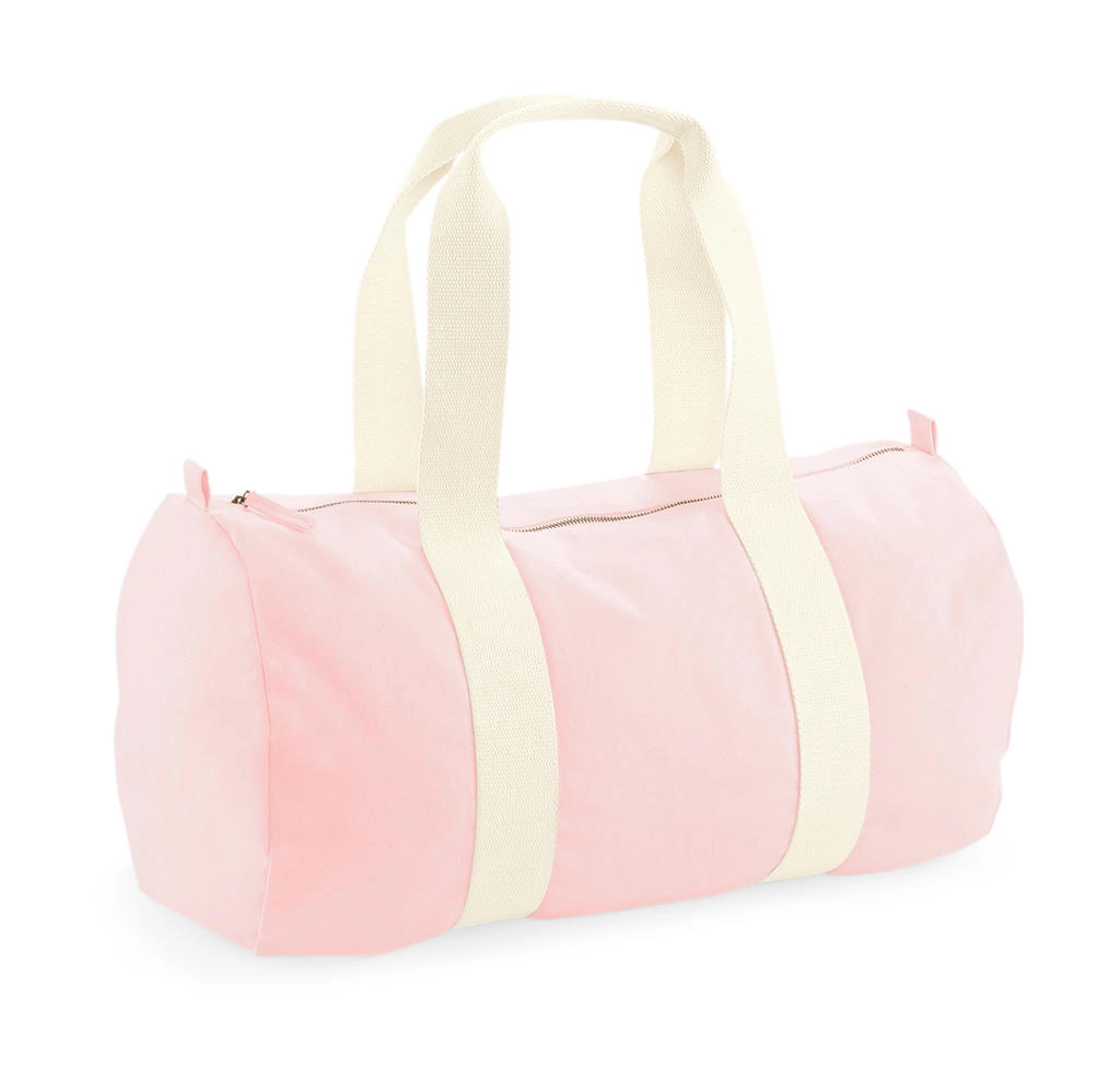 EarthAware™ Organic Barrel Bag zum Besticken und Bedrucken in der Farbe Pastel Pink mit Ihren Logo, Schriftzug oder Motiv.