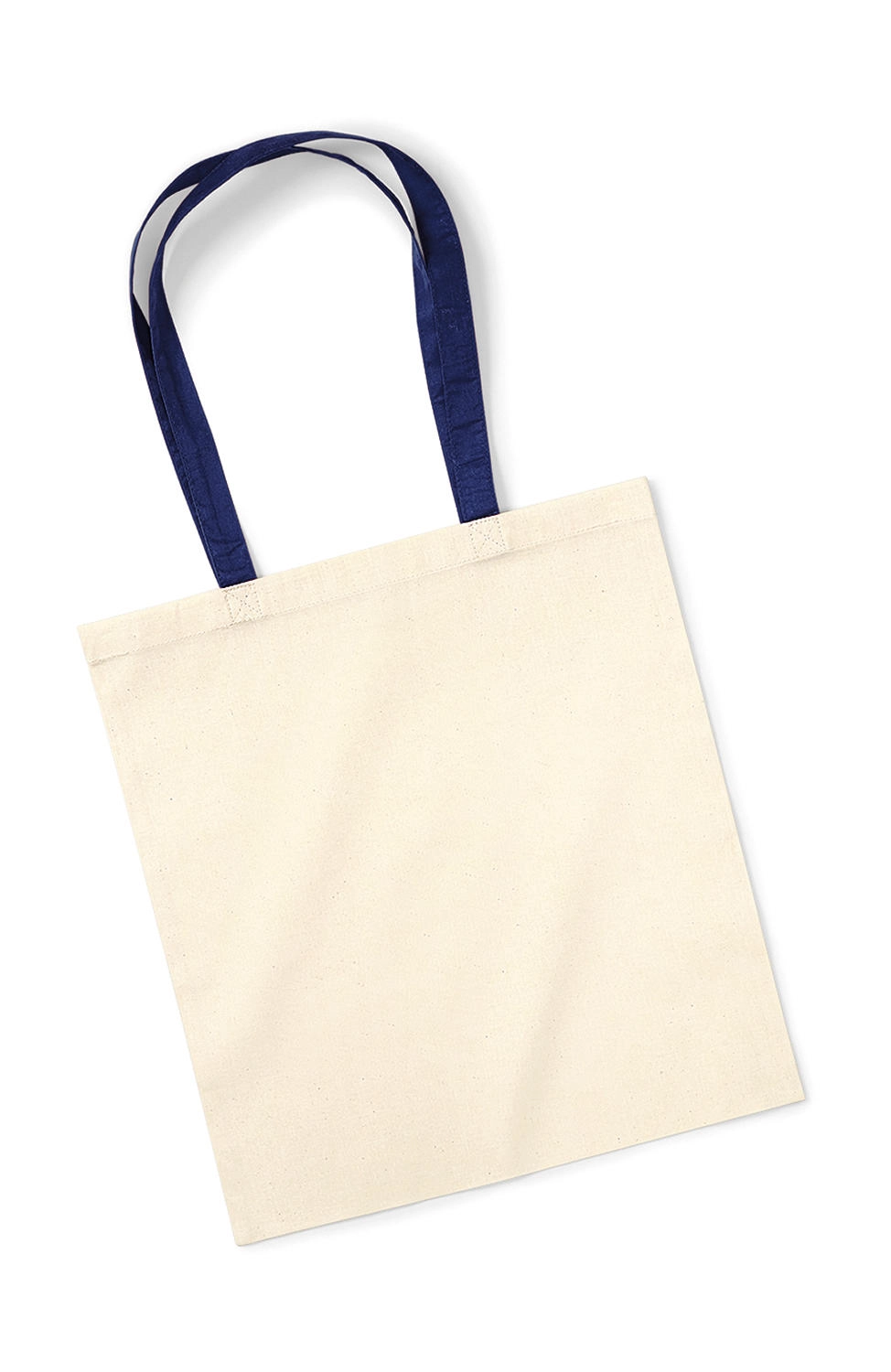 Bag for Life - Contrast Handles zum Besticken und Bedrucken in der Farbe Natural/French Navy mit Ihren Logo, Schriftzug oder Motiv.