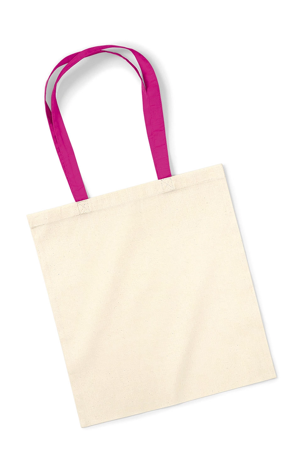 Bag for Life - Contrast Handles zum Besticken und Bedrucken in der Farbe Natural/Fuchsia mit Ihren Logo, Schriftzug oder Motiv.