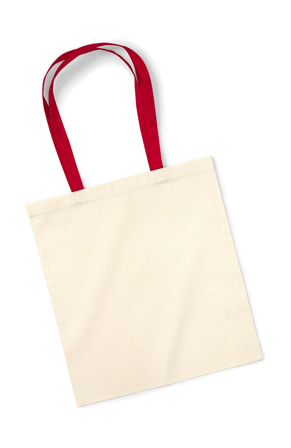 Bag for Life - Contrast Handles zum Besticken und Bedrucken in der Farbe Natural/Classic Red mit Ihren Logo, Schriftzug oder Motiv.