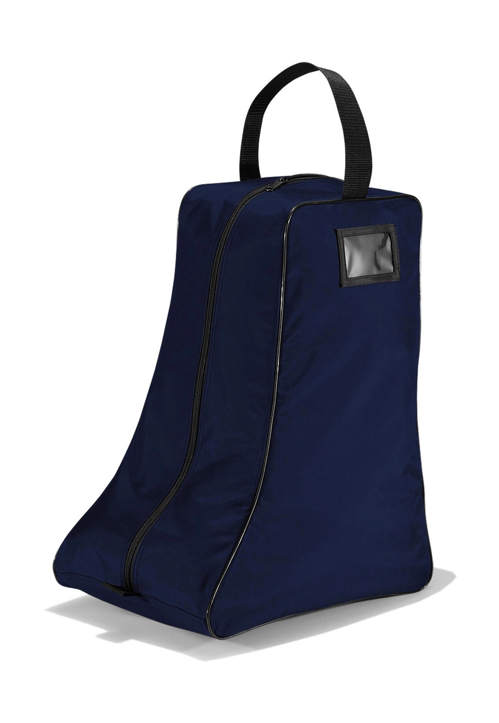 Boots Bag zum Besticken und Bedrucken in der Farbe Navy/Black mit Ihren Logo, Schriftzug oder Motiv.