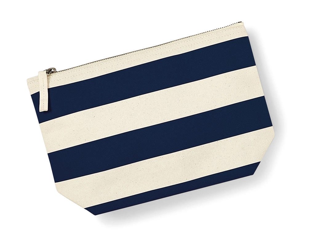 Nautical Accessory Bag zum Besticken und Bedrucken in der Farbe Natural/Navy mit Ihren Logo, Schriftzug oder Motiv.