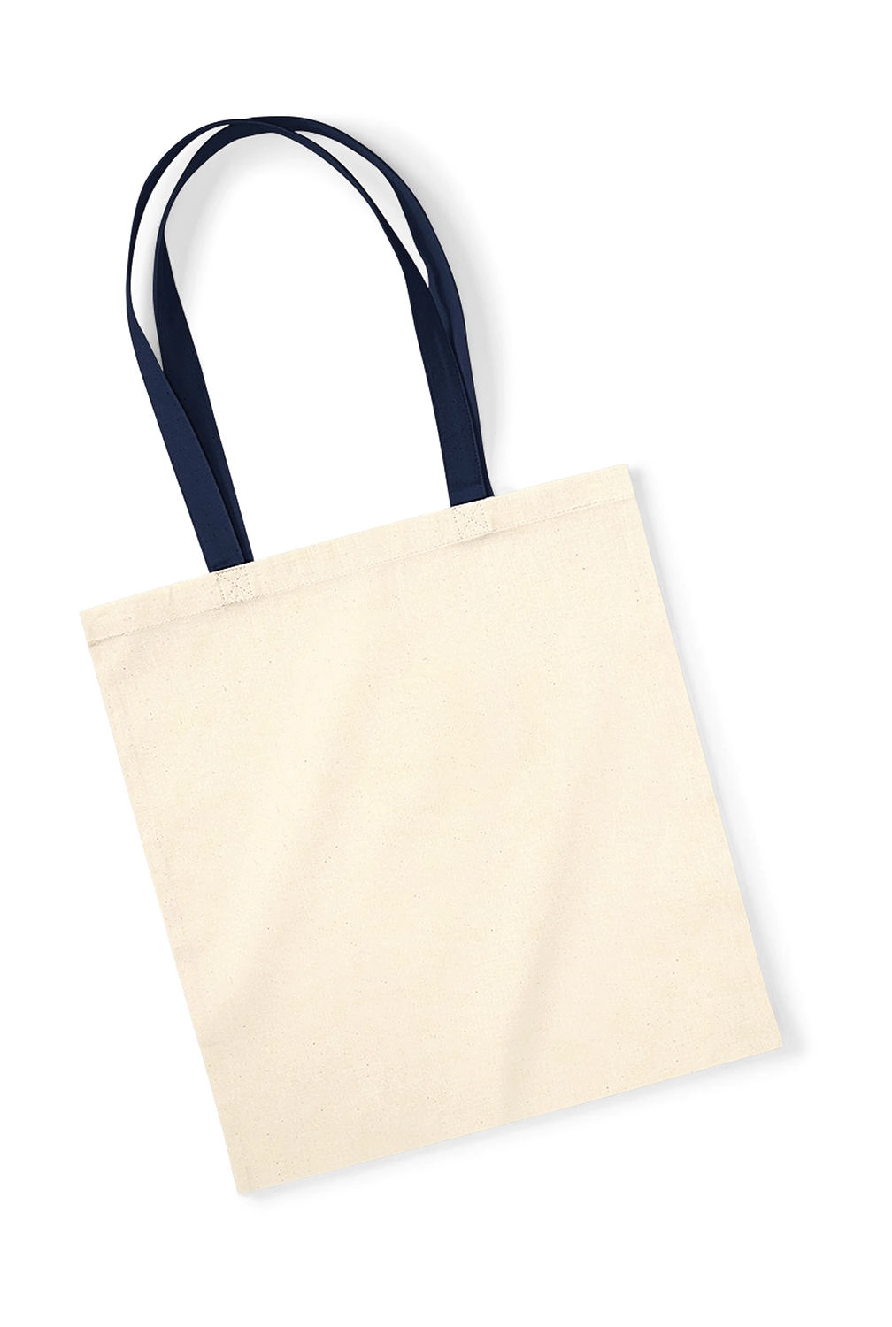 EarthAware™ Organic Bag for Life - Contrast Handle zum Besticken und Bedrucken in der Farbe Natural/French Navy mit Ihren Logo, Schriftzug oder Motiv.