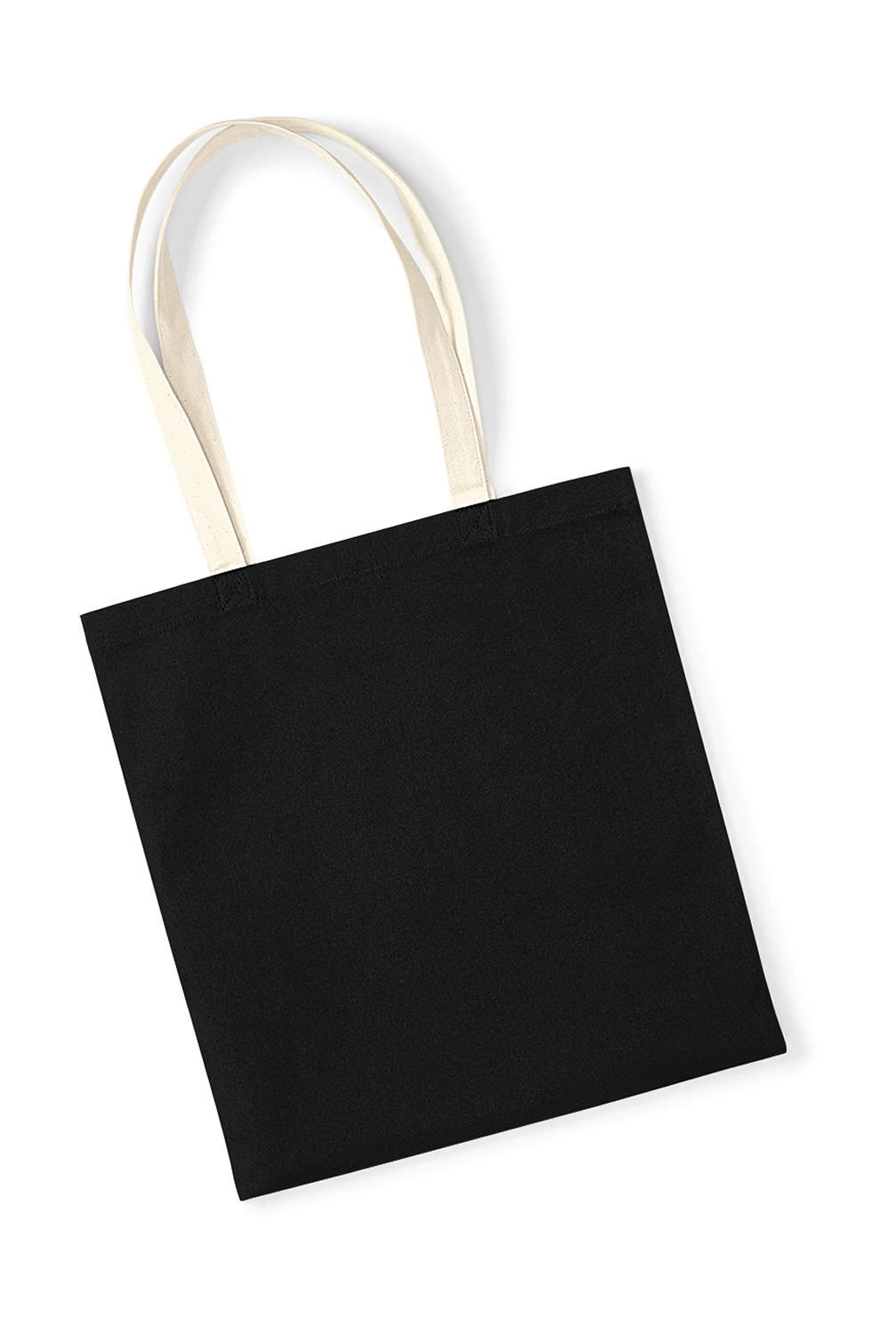 EarthAware™ Organic Bag for Life - Contrast Handle zum Besticken und Bedrucken in der Farbe Black/Natural mit Ihren Logo, Schriftzug oder Motiv.