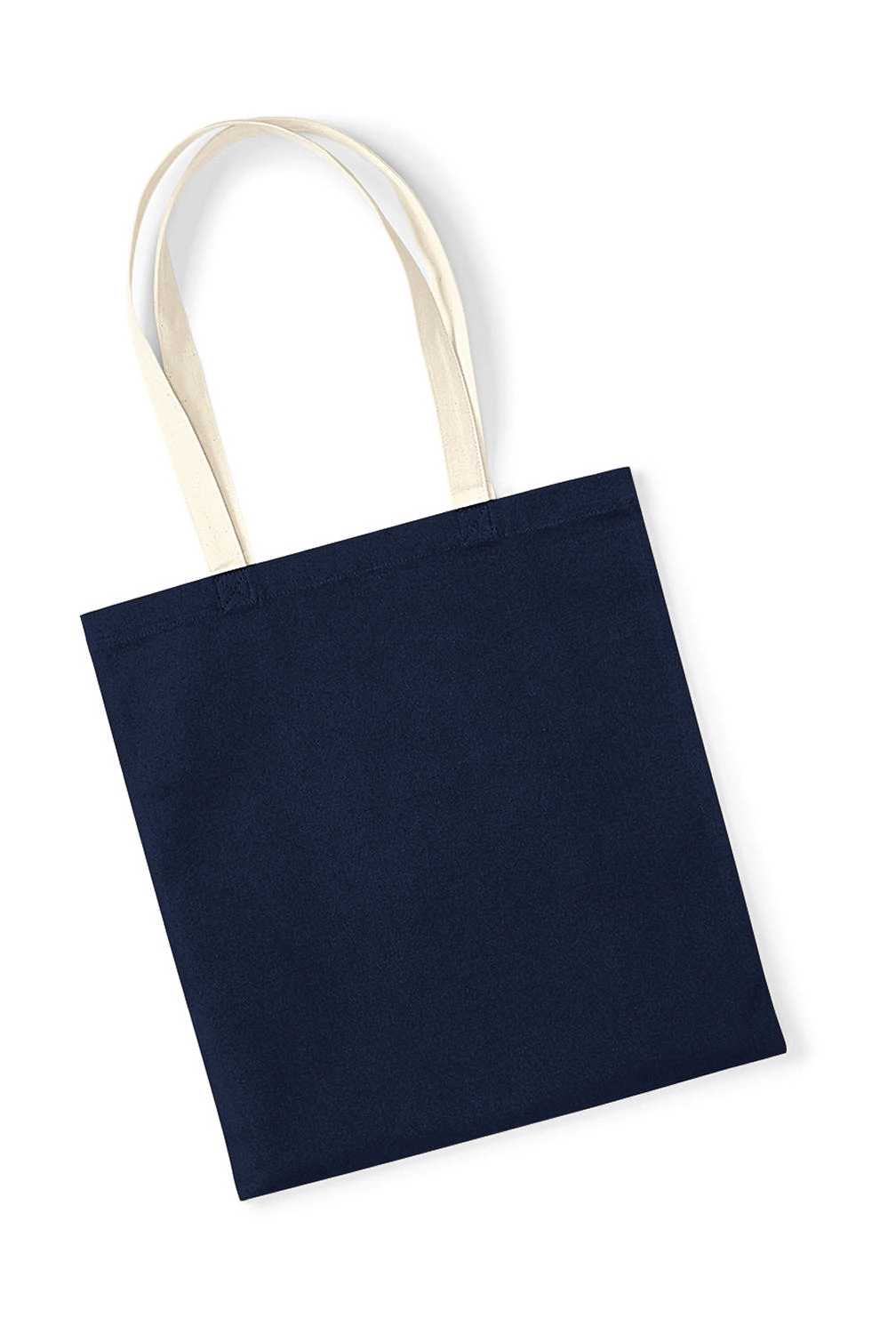 EarthAware™ Organic Bag for Life - Contrast Handle zum Besticken und Bedrucken in der Farbe French Navy/Natural mit Ihren Logo, Schriftzug oder Motiv.