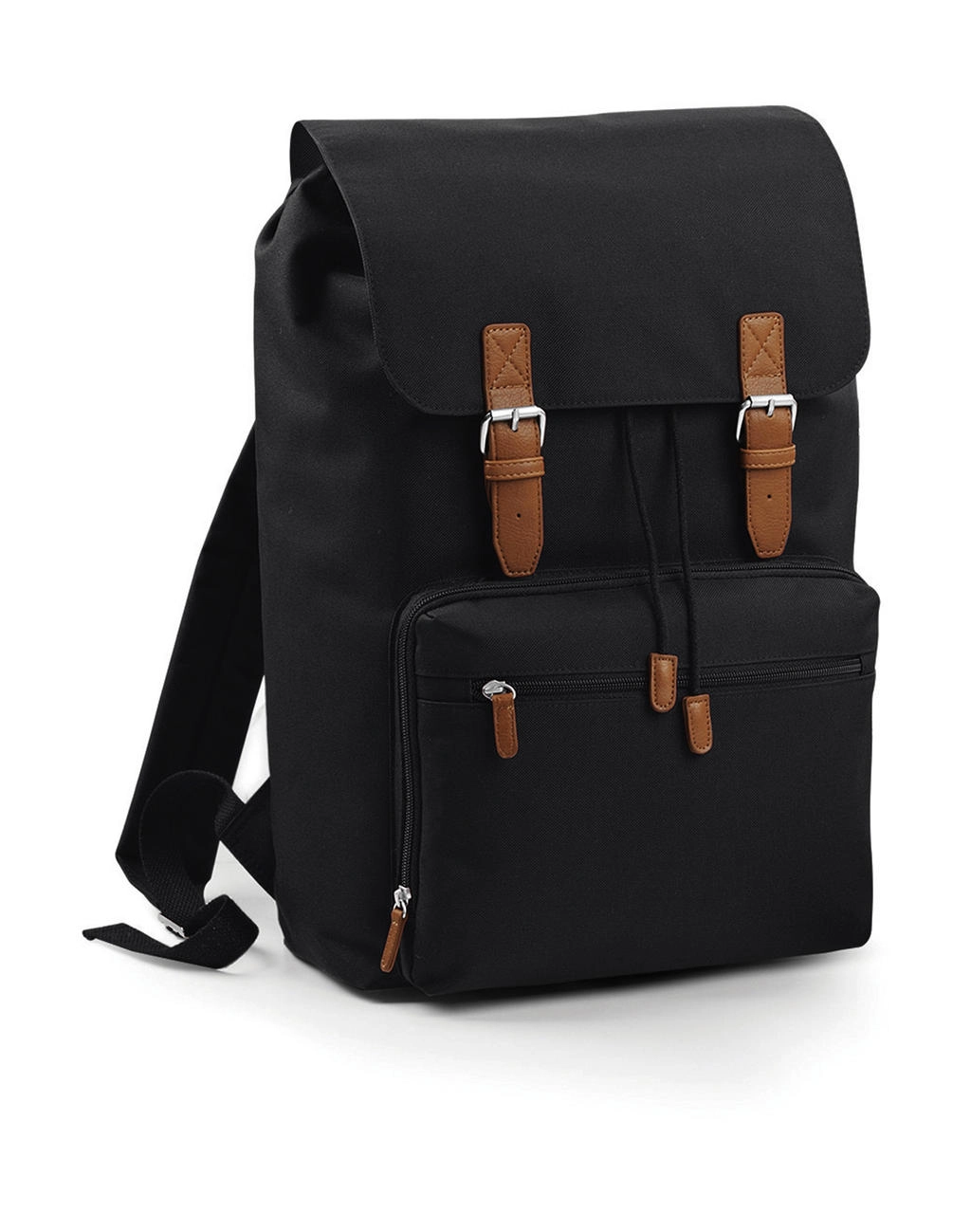 Vintage Laptop Backpack zum Besticken und Bedrucken in der Farbe Black mit Ihren Logo, Schriftzug oder Motiv.