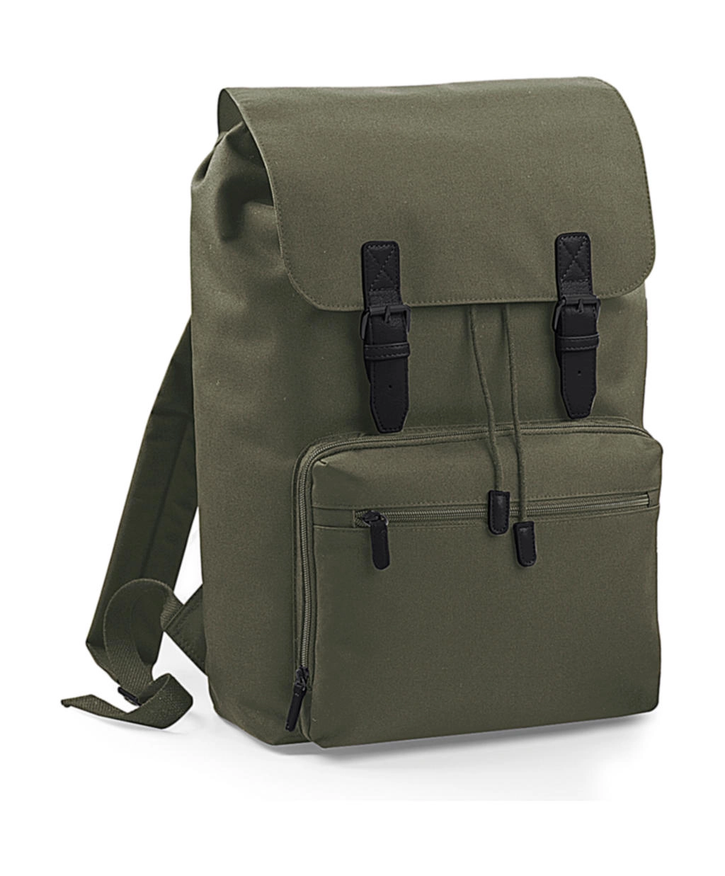 Vintage Laptop Backpack zum Besticken und Bedrucken in der Farbe Olive Green/Black mit Ihren Logo, Schriftzug oder Motiv.
