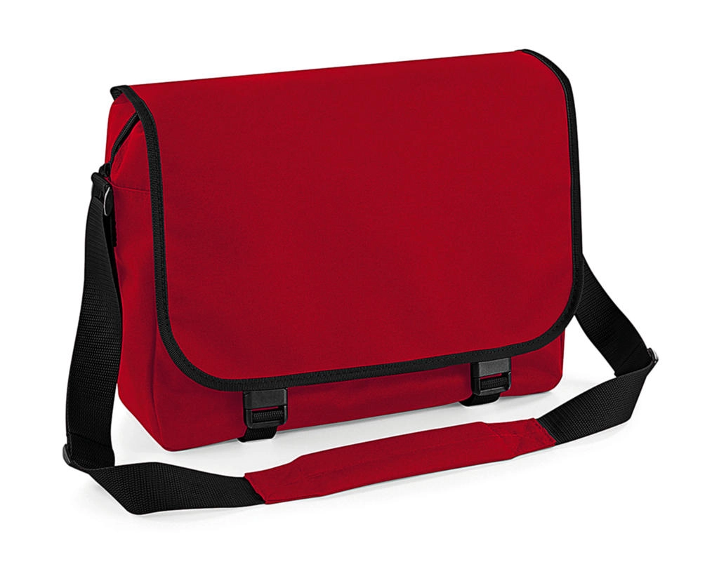 Messenger Bag zum Besticken und Bedrucken in der Farbe Classic Red mit Ihren Logo, Schriftzug oder Motiv.