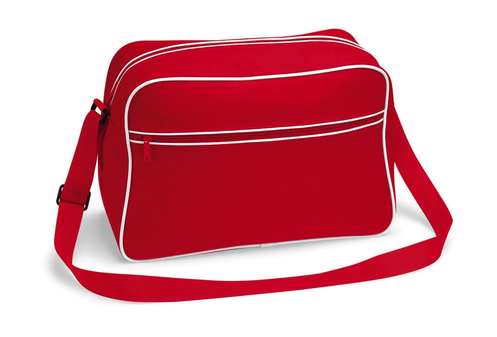 Retro Shoulder Bag zum Besticken und Bedrucken in der Farbe Classic Red/White mit Ihren Logo, Schriftzug oder Motiv.