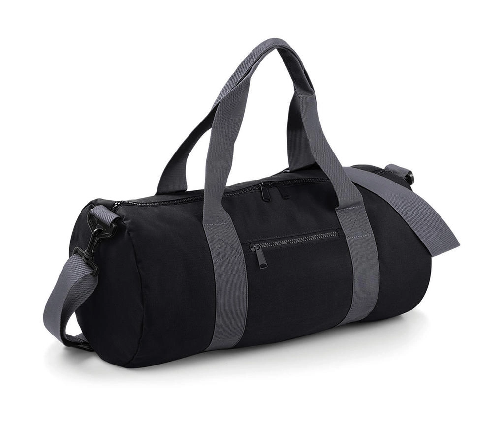 Original Barrel Bag zum Besticken und Bedrucken in der Farbe Black/Grey mit Ihren Logo, Schriftzug oder Motiv.