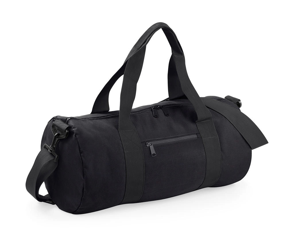 Original Barrel Bag zum Besticken und Bedrucken in der Farbe Black/Black mit Ihren Logo, Schriftzug oder Motiv.
