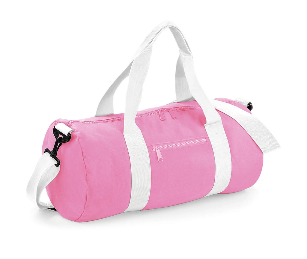 Original Barrel Bag zum Besticken und Bedrucken in der Farbe Classic Pink/White mit Ihren Logo, Schriftzug oder Motiv.
