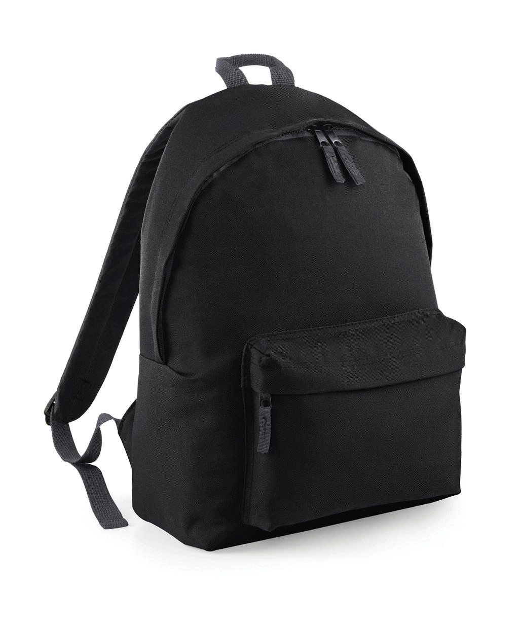 Maxi Fashion Backpack zum Besticken und Bedrucken in der Farbe Black mit Ihren Logo, Schriftzug oder Motiv.