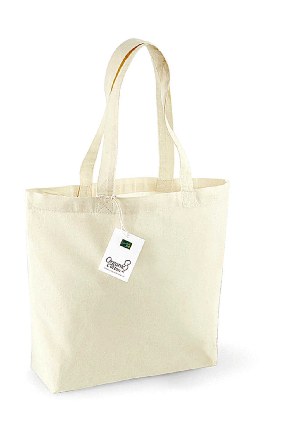 Organic Cotton Shopper zum Besticken und Bedrucken in der Farbe Natural mit Ihren Logo, Schriftzug oder Motiv.