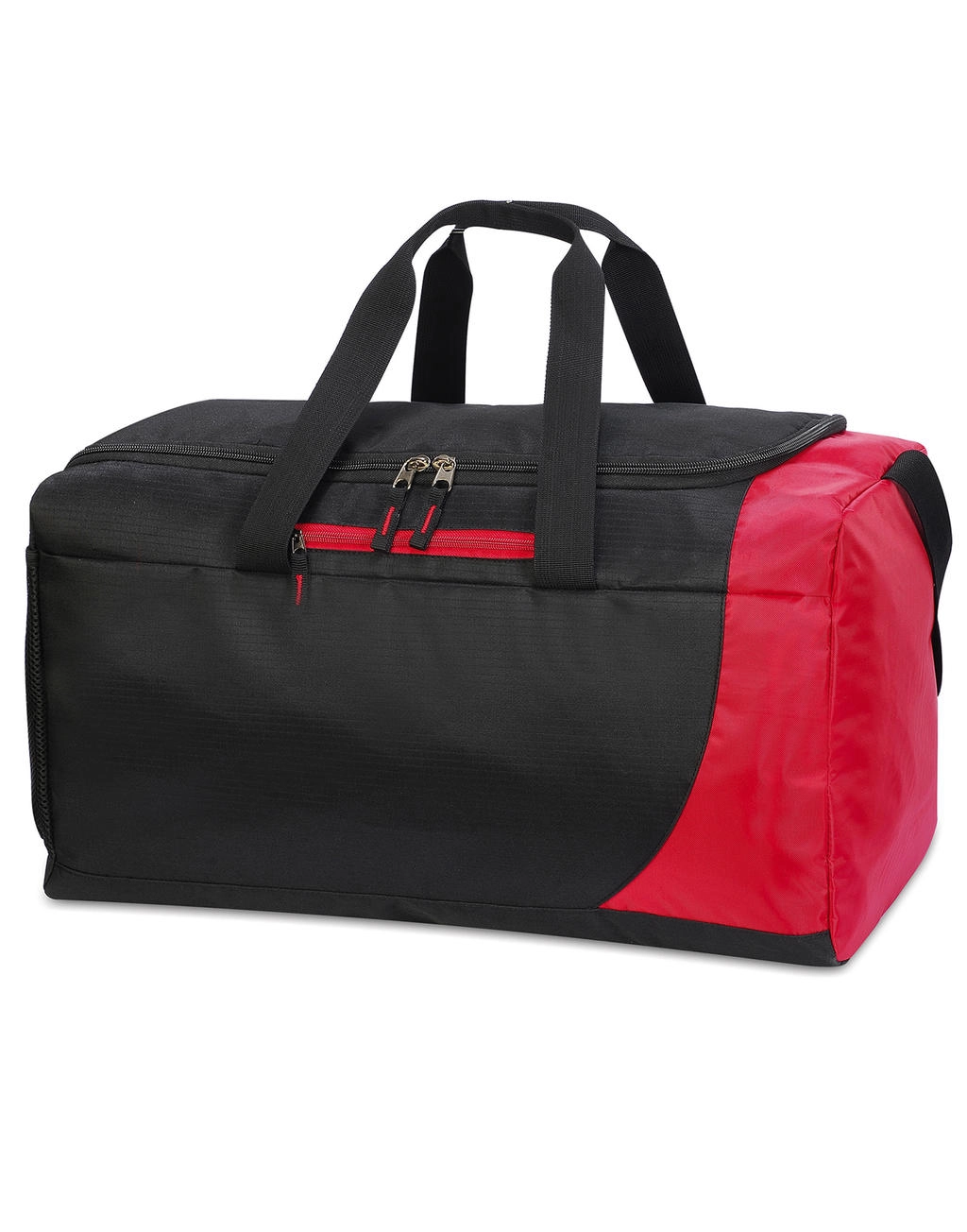 Naxos Sports Kit Bag zum Besticken und Bedrucken in der Farbe Black/Red mit Ihren Logo, Schriftzug oder Motiv.