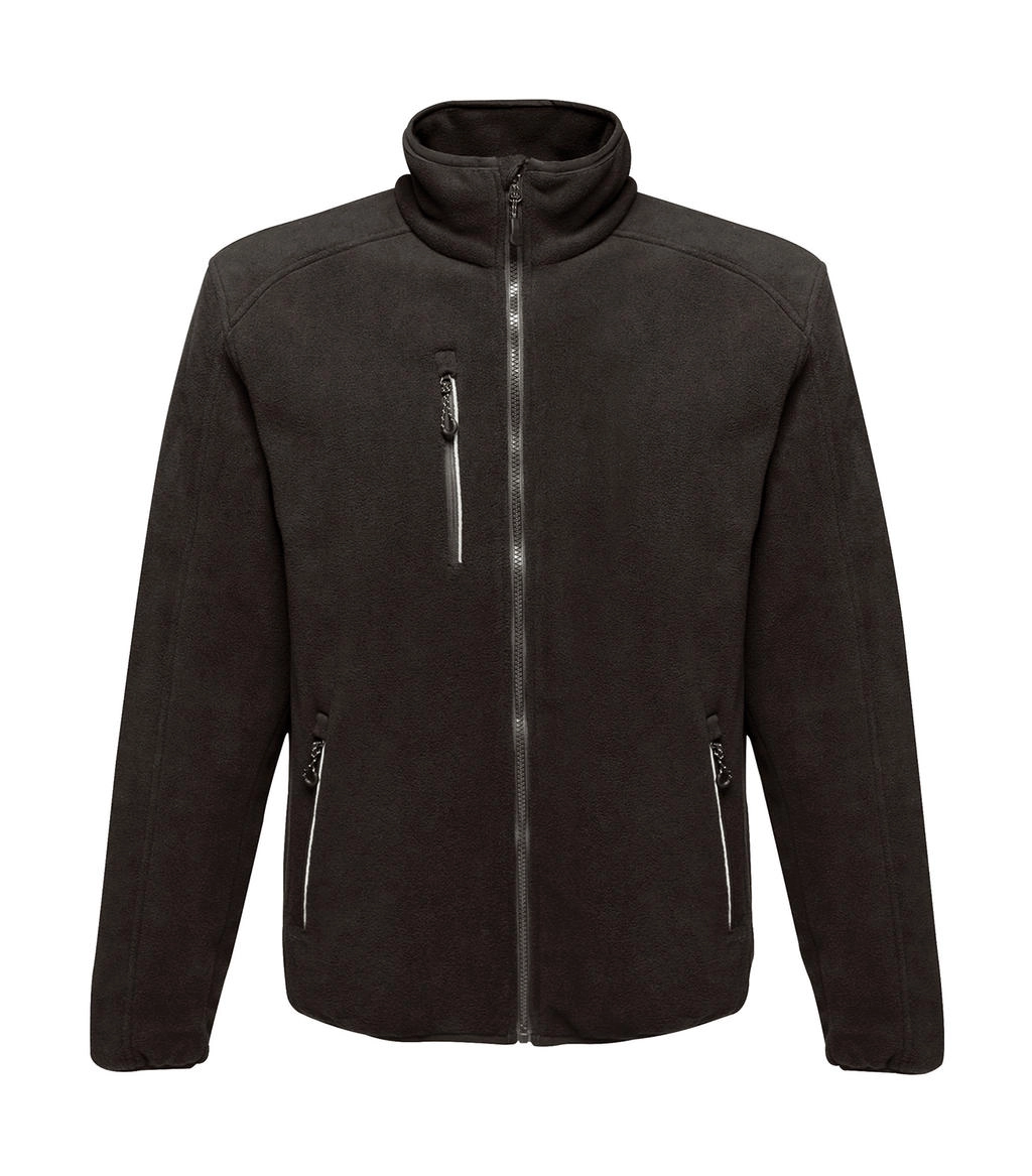 Omicron III Fleece Jacket zum Besticken und Bedrucken in der Farbe Black mit Ihren Logo, Schriftzug oder Motiv.