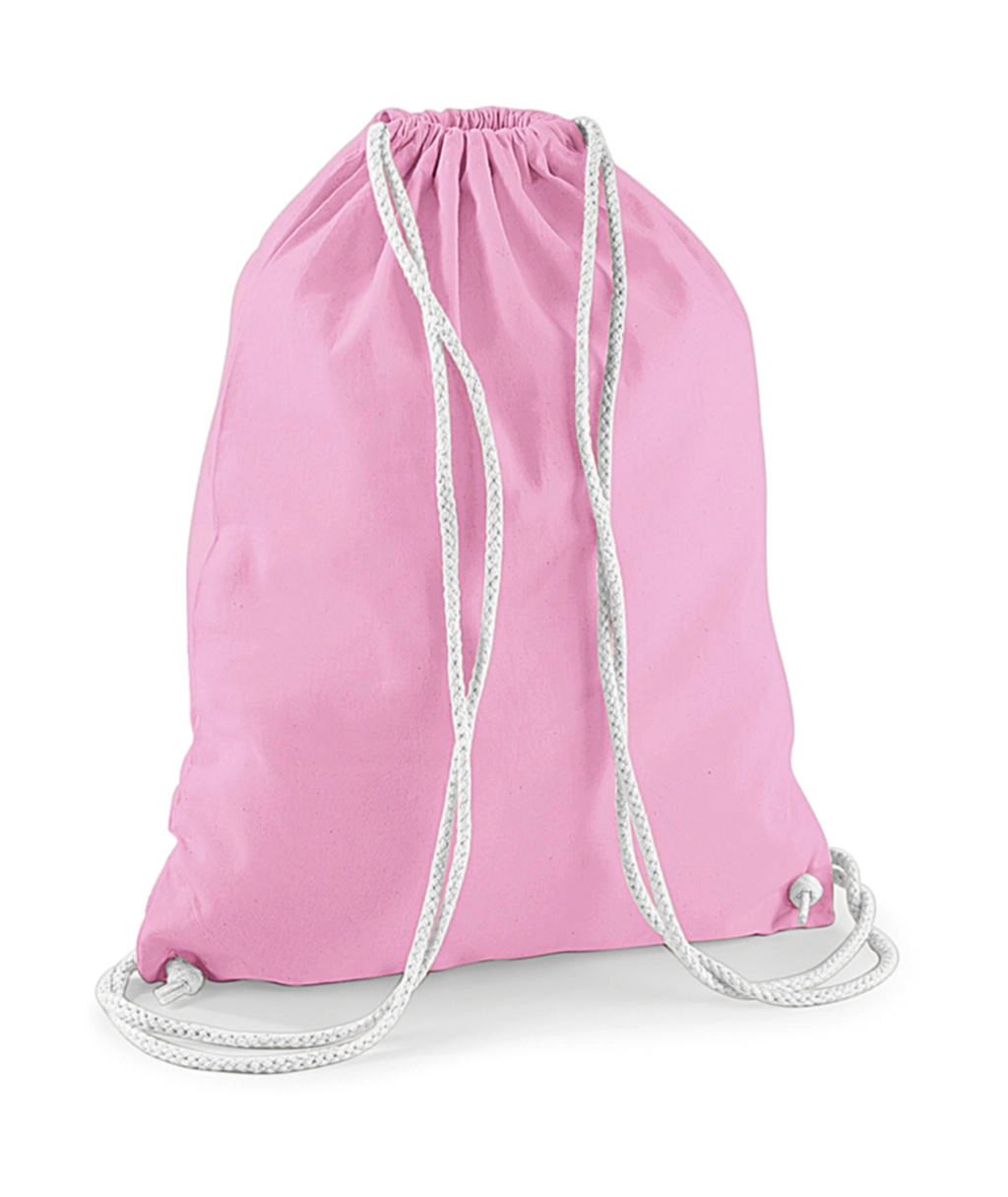 Cotton Gymsac zum Besticken und Bedrucken in der Farbe Classic Pink/White mit Ihren Logo, Schriftzug oder Motiv.