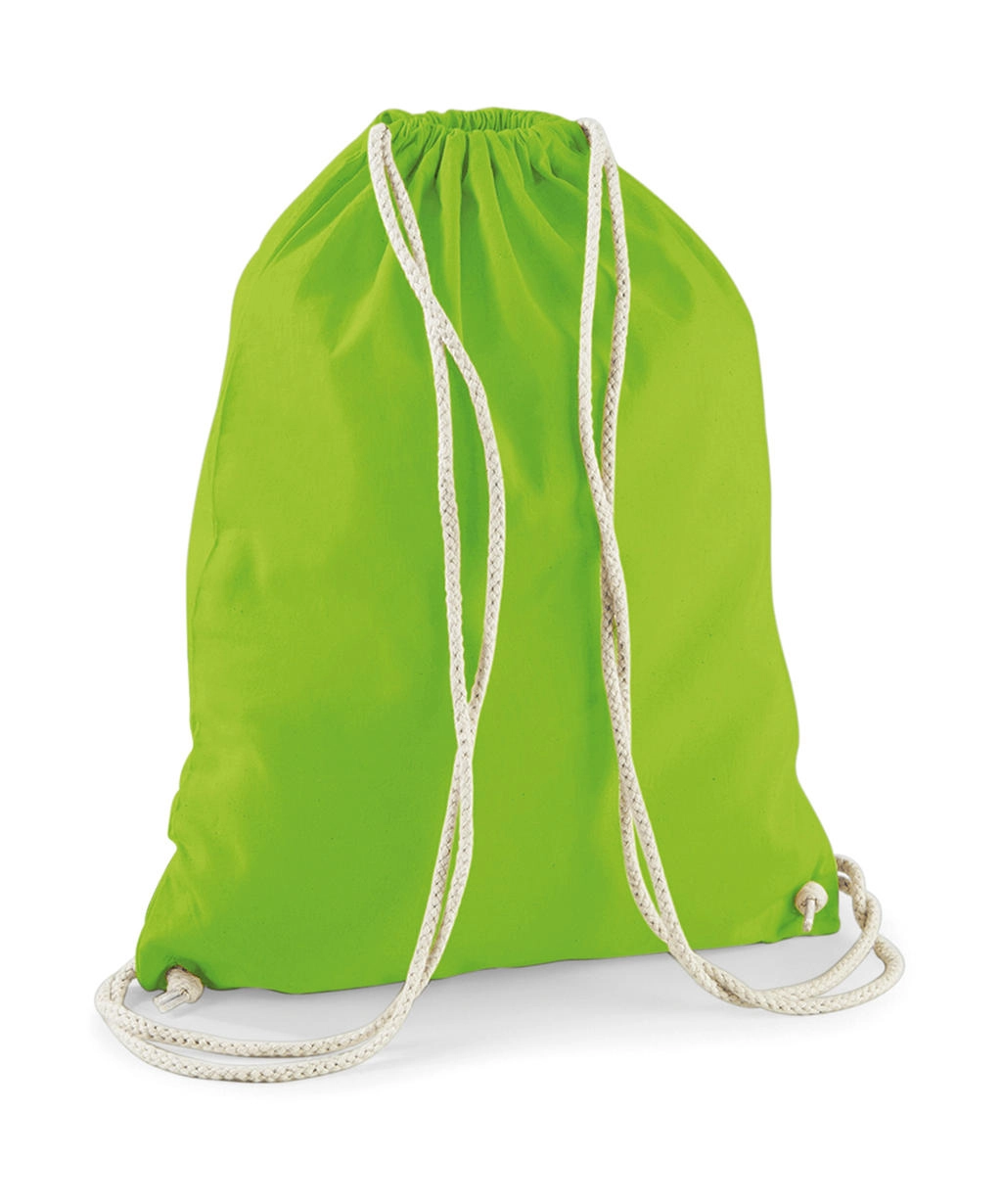 Cotton Gymsac zum Besticken und Bedrucken in der Farbe Lime Green mit Ihren Logo, Schriftzug oder Motiv.