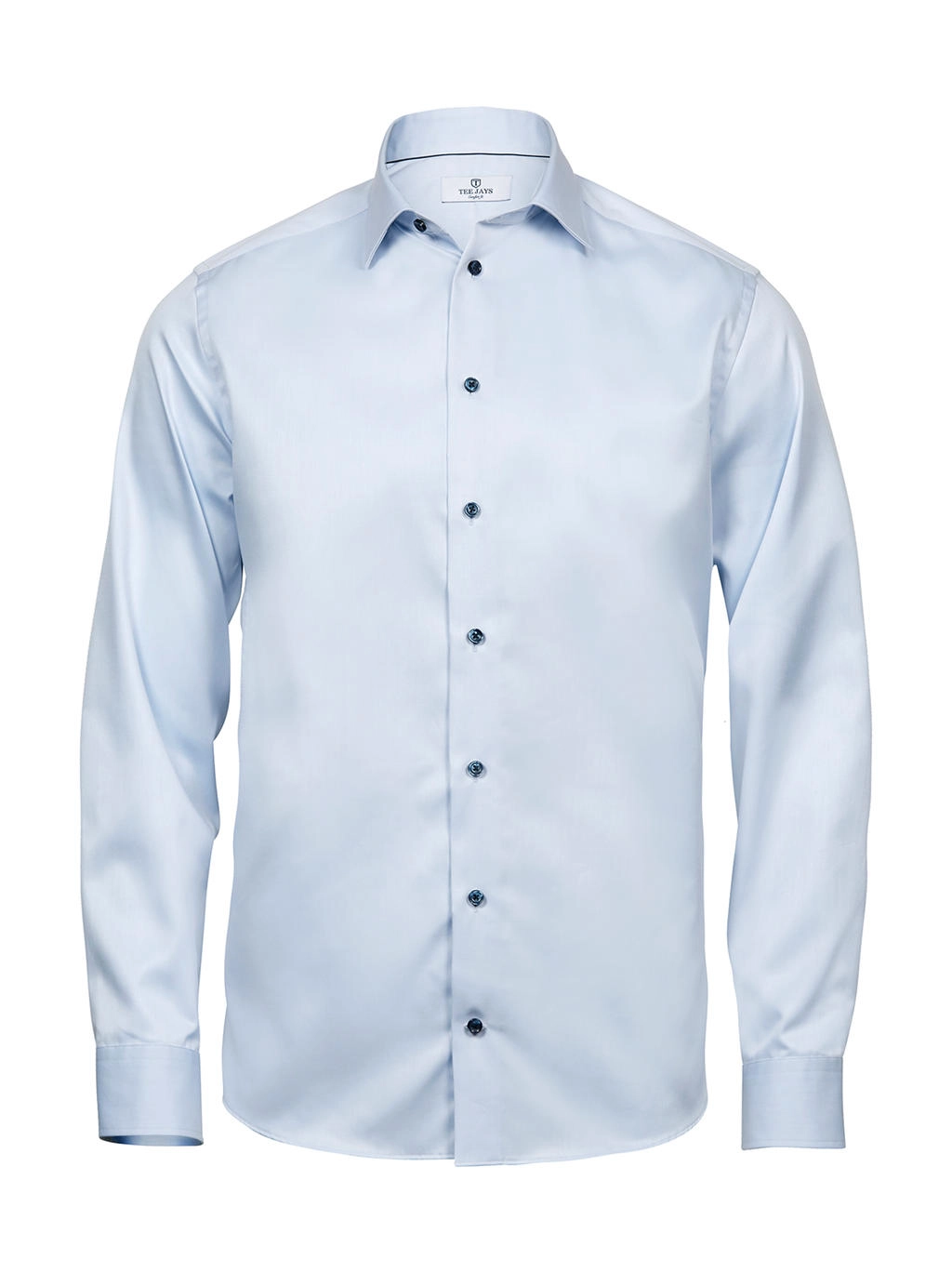 Luxury Shirt Comfort Fit zum Besticken und Bedrucken in der Farbe Light Blue/Blue mit Ihren Logo, Schriftzug oder Motiv.
