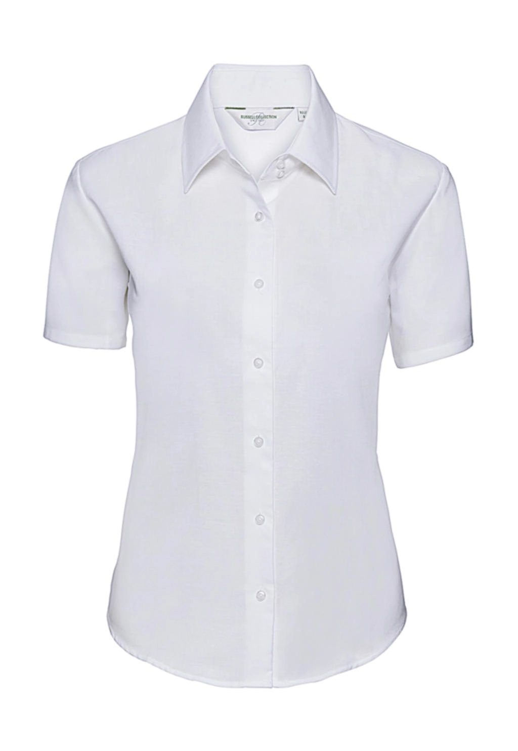 Ladies` Classic Oxford Shirt zum Besticken und Bedrucken in der Farbe White mit Ihren Logo, Schriftzug oder Motiv.