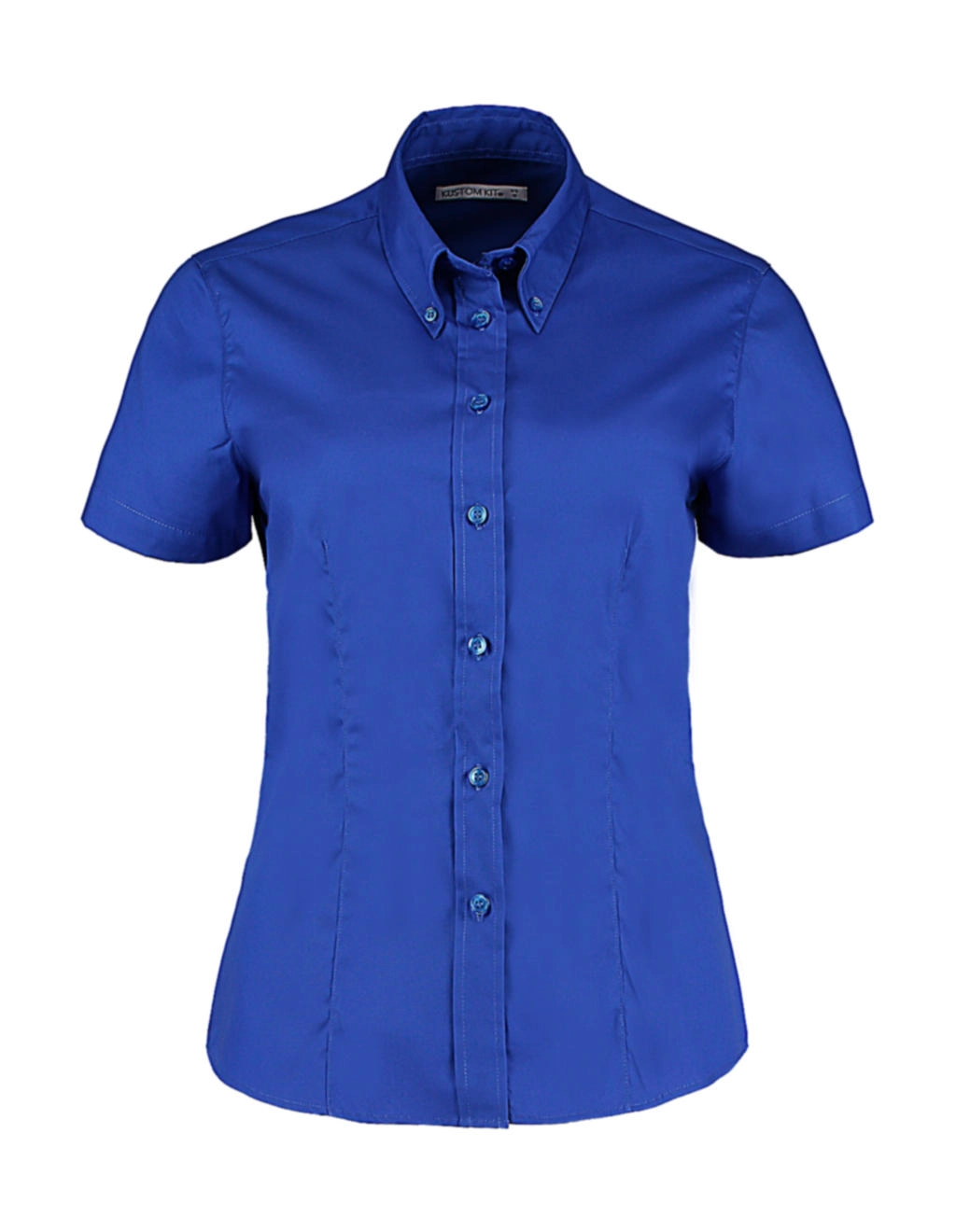Women`s Tailored Fit Premium Oxford Shirt SSL zum Besticken und Bedrucken in der Farbe Royal mit Ihren Logo, Schriftzug oder Motiv.