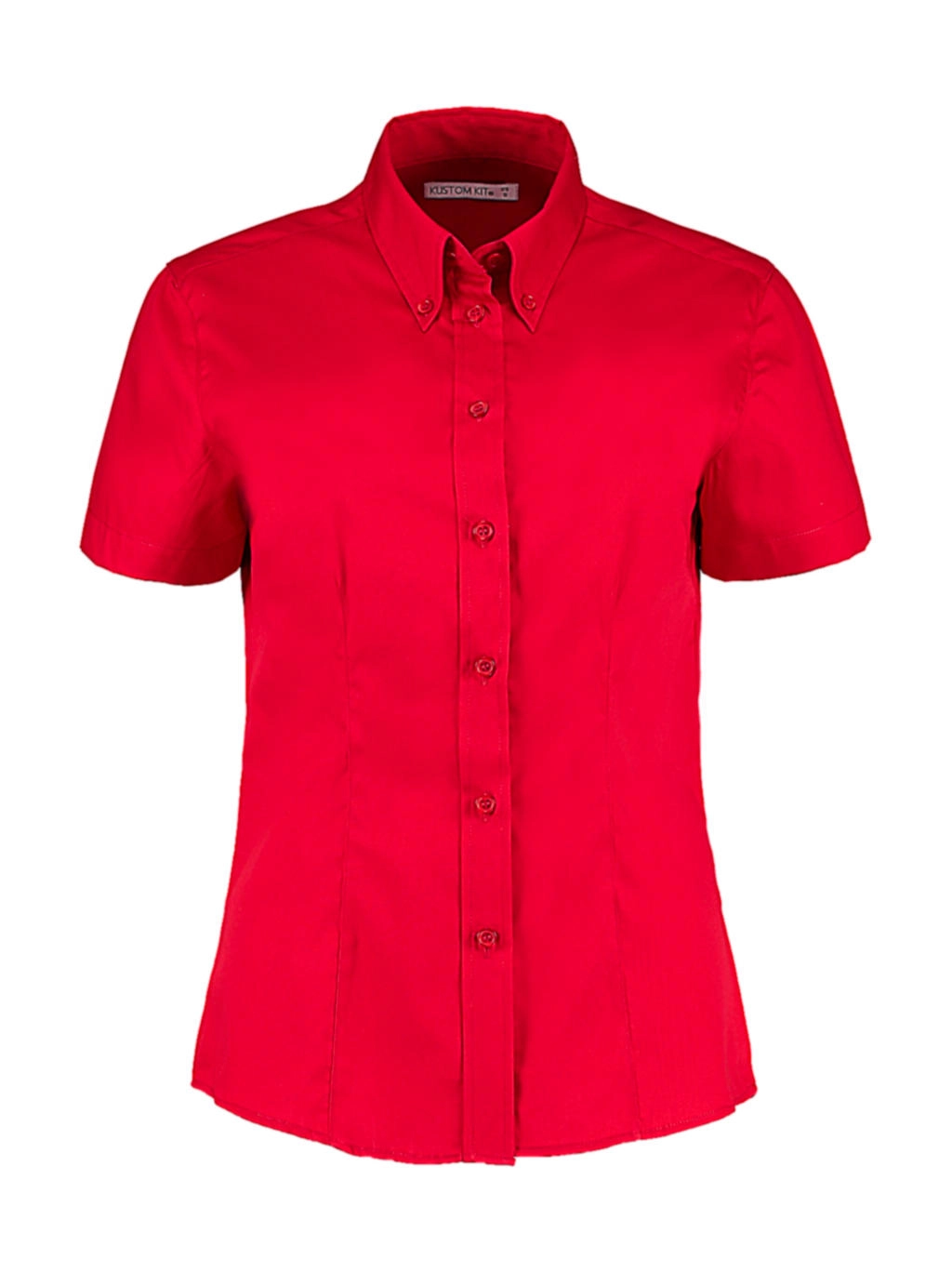 Women`s Tailored Fit Premium Oxford Shirt SSL zum Besticken und Bedrucken in der Farbe Red mit Ihren Logo, Schriftzug oder Motiv.