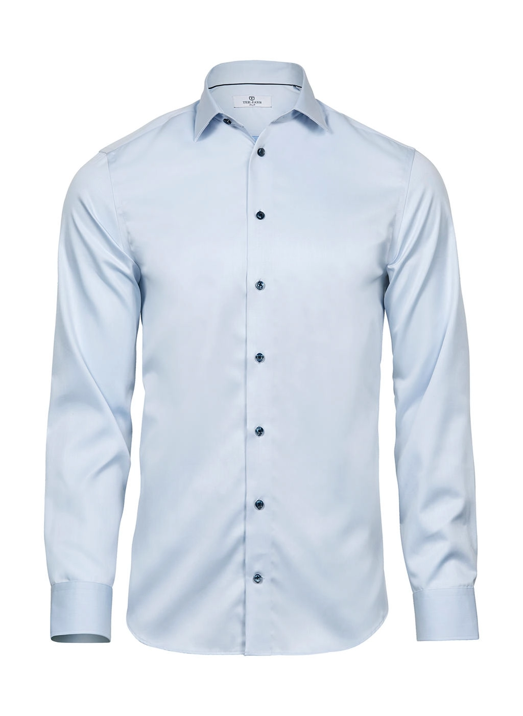 Luxury Shirt Slim Fit zum Besticken und Bedrucken in der Farbe Light Blue/Blue mit Ihren Logo, Schriftzug oder Motiv.