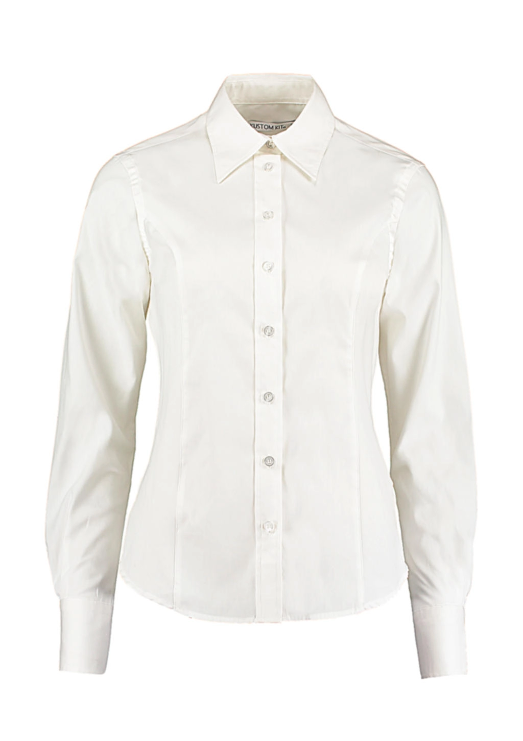 Women`s Tailored Fit Premium Oxford Shirt zum Besticken und Bedrucken in der Farbe White mit Ihren Logo, Schriftzug oder Motiv.
