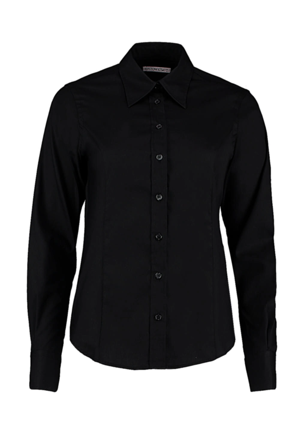 Women`s Tailored Fit Premium Oxford Shirt zum Besticken und Bedrucken in der Farbe Black mit Ihren Logo, Schriftzug oder Motiv.
