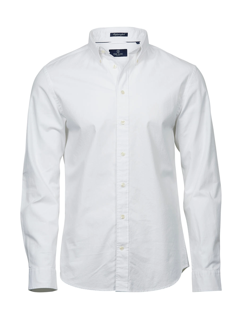 Perfect Oxford Shirt zum Besticken und Bedrucken in der Farbe White mit Ihren Logo, Schriftzug oder Motiv.