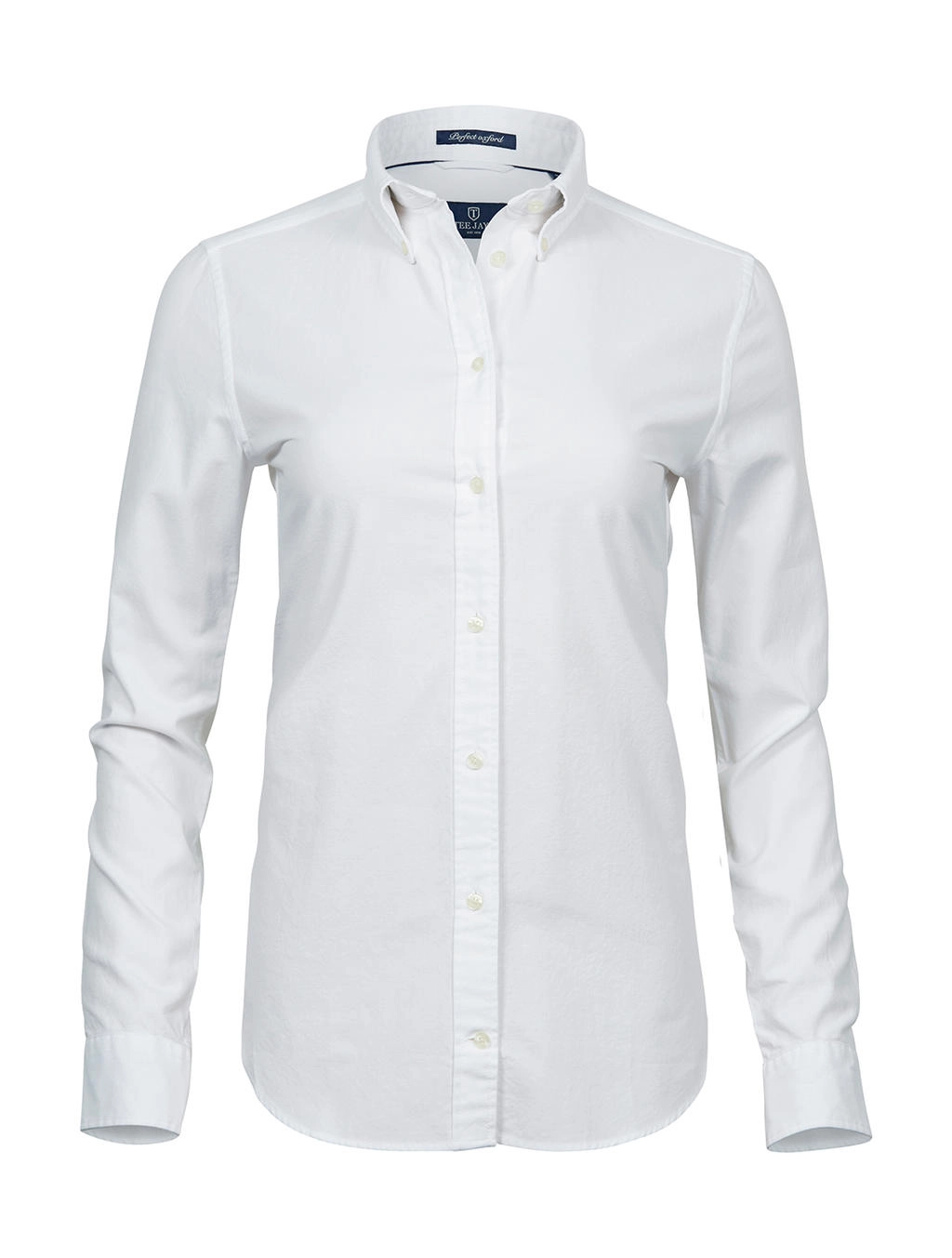 Ladies` Perfect Oxford Shirt zum Besticken und Bedrucken in der Farbe White mit Ihren Logo, Schriftzug oder Motiv.