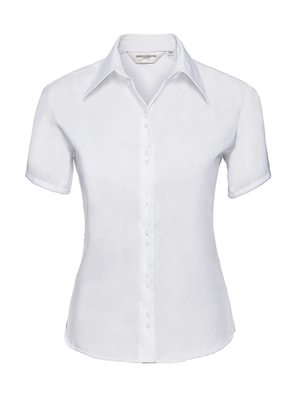 Ladies` Ultimate Non-iron Shirt zum Besticken und Bedrucken in der Farbe White mit Ihren Logo, Schriftzug oder Motiv.