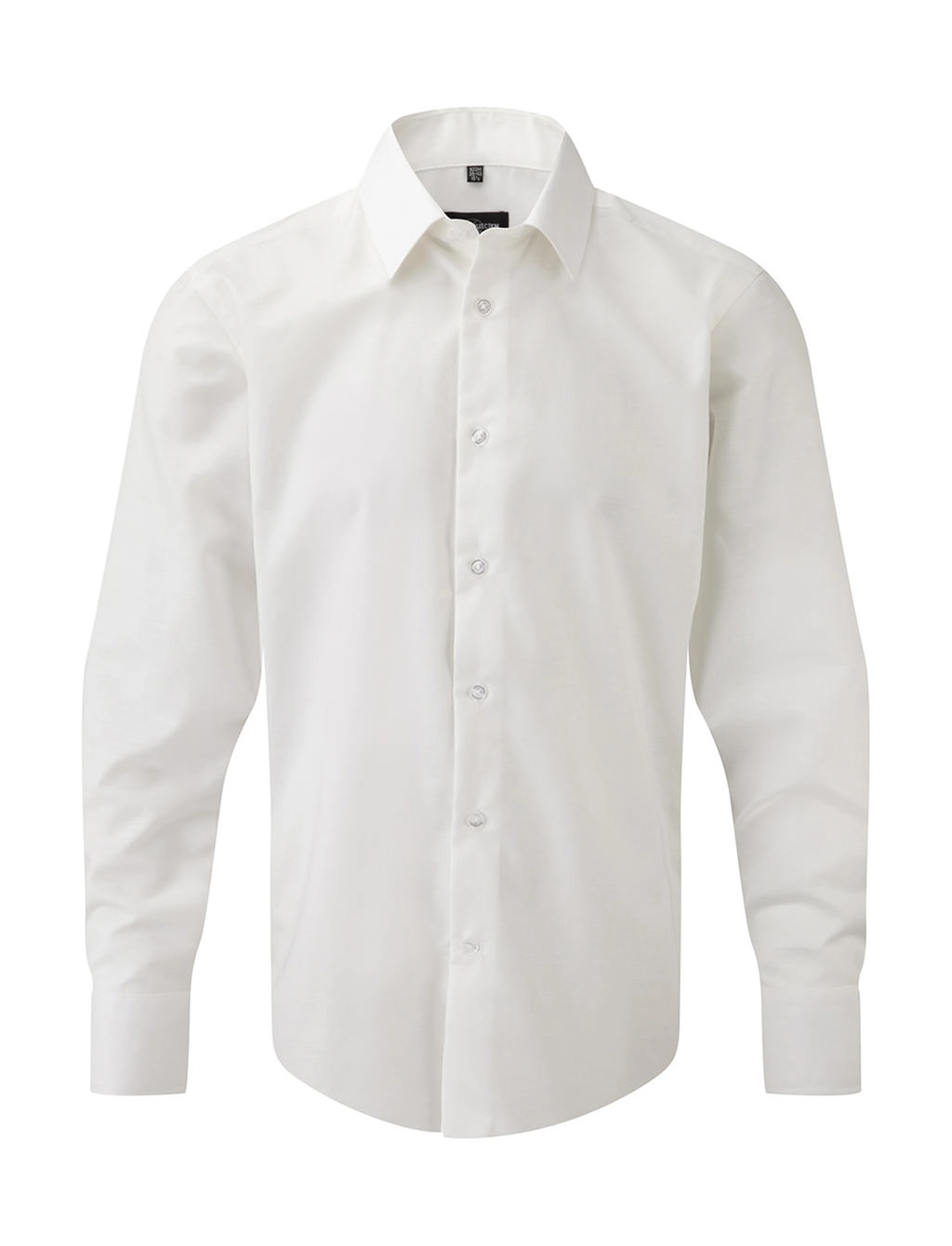 Oxford Shirt LS zum Besticken und Bedrucken in der Farbe White mit Ihren Logo, Schriftzug oder Motiv.