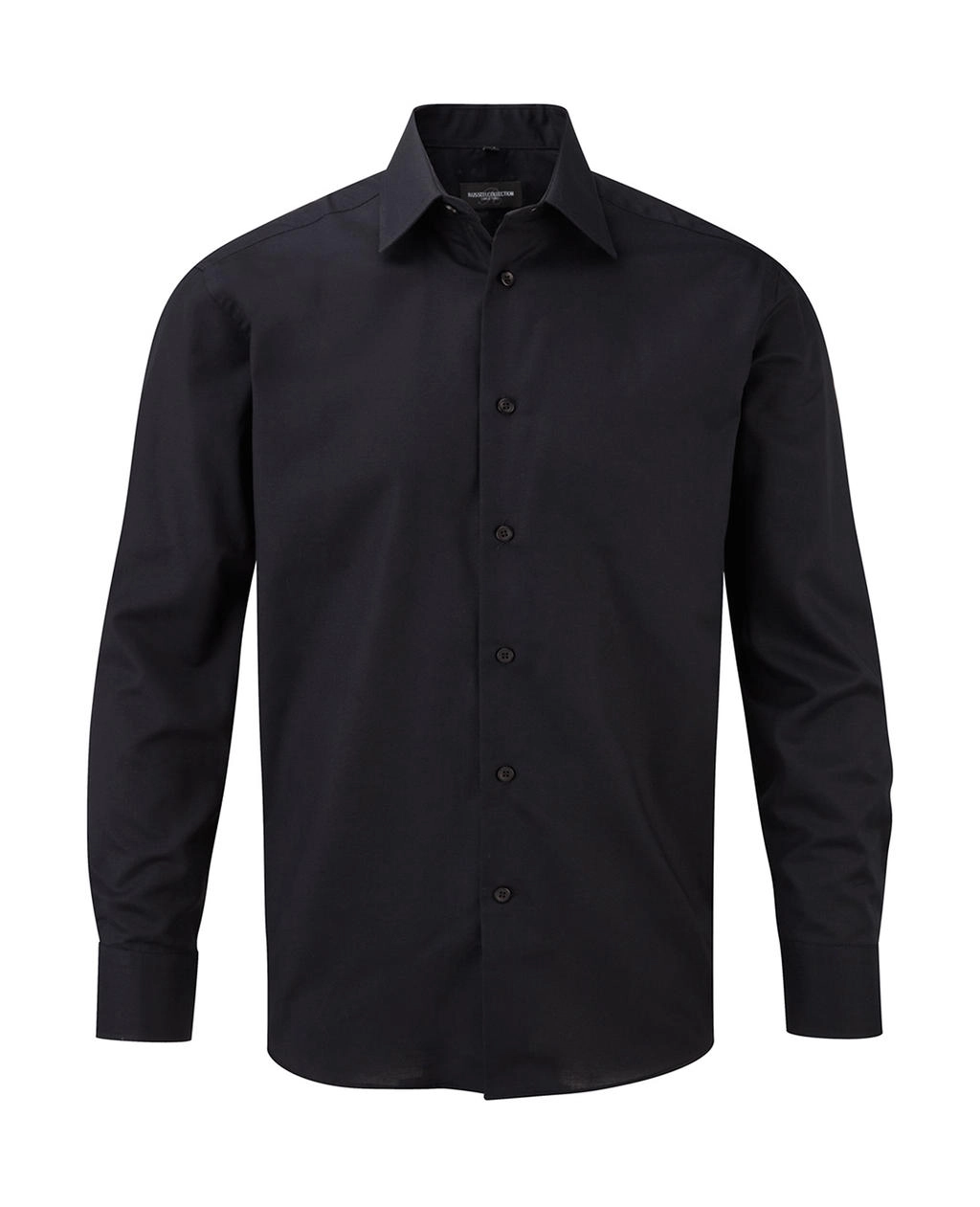 Oxford Shirt LS zum Besticken und Bedrucken in der Farbe Black mit Ihren Logo, Schriftzug oder Motiv.