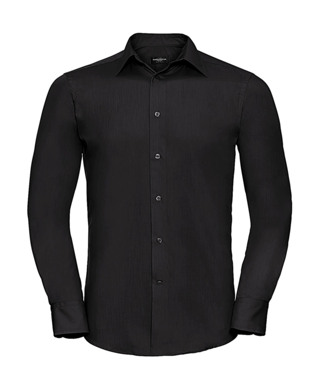 Tailored Poplin Shirt LS zum Besticken und Bedrucken in der Farbe Black mit Ihren Logo, Schriftzug oder Motiv.