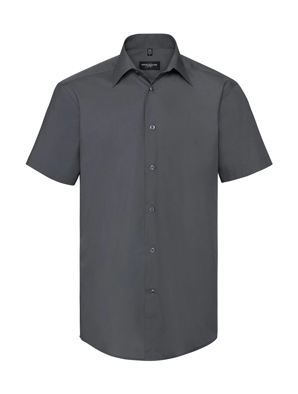 Tailored Poplin Shirt zum Besticken und Bedrucken in der Farbe Convoy Grey mit Ihren Logo, Schriftzug oder Motiv.