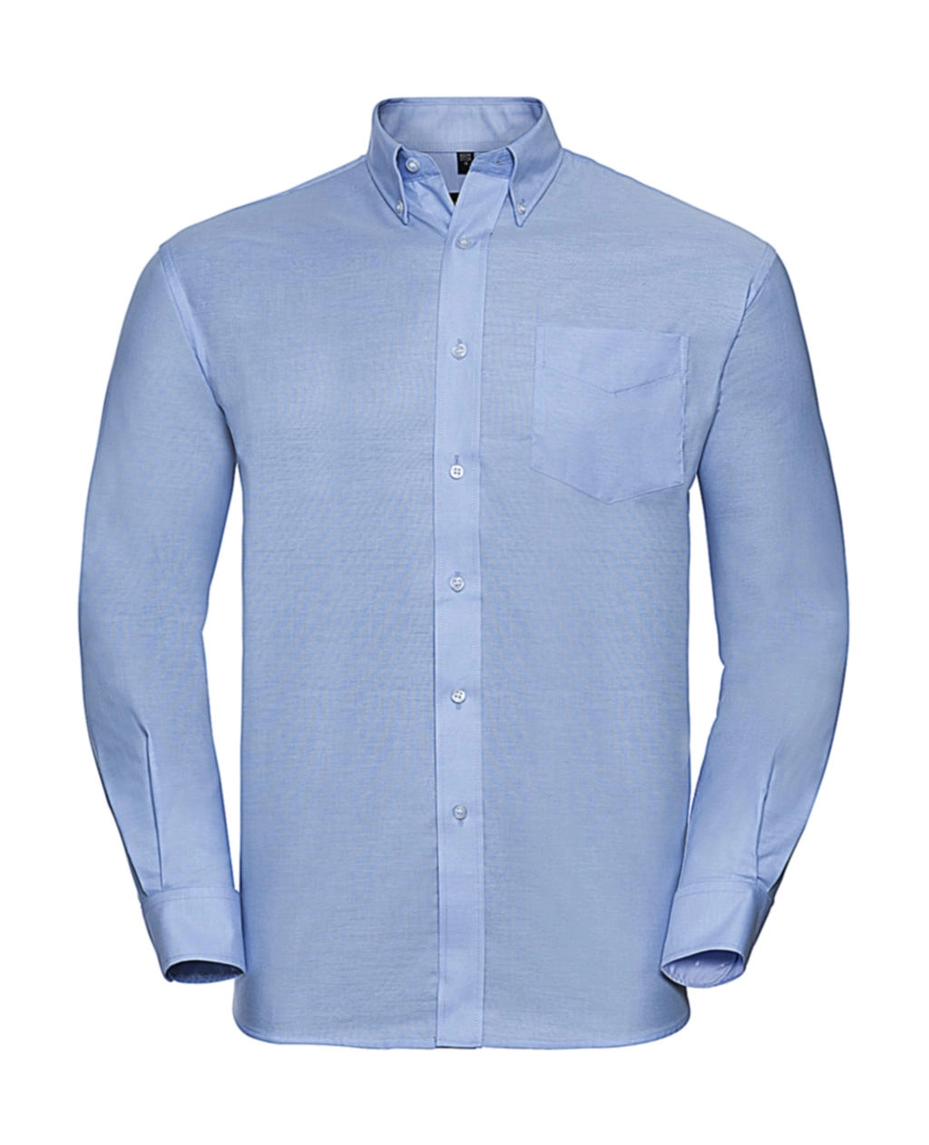 Oxford Shirt LS zum Besticken und Bedrucken in der Farbe Oxford Blue mit Ihren Logo, Schriftzug oder Motiv.