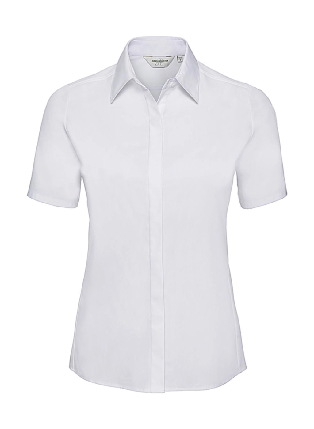 Ladies` Ultimate Stretch Shirt zum Besticken und Bedrucken in der Farbe White mit Ihren Logo, Schriftzug oder Motiv.
