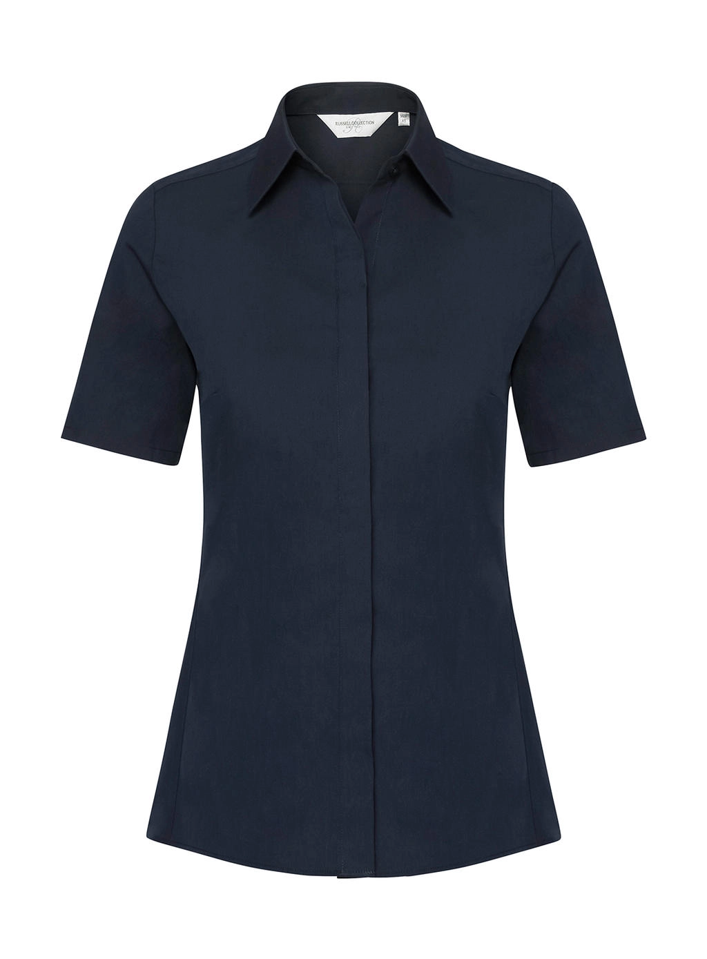 Ladies` Ultimate Stretch Shirt zum Besticken und Bedrucken in der Farbe Bright Navy mit Ihren Logo, Schriftzug oder Motiv.