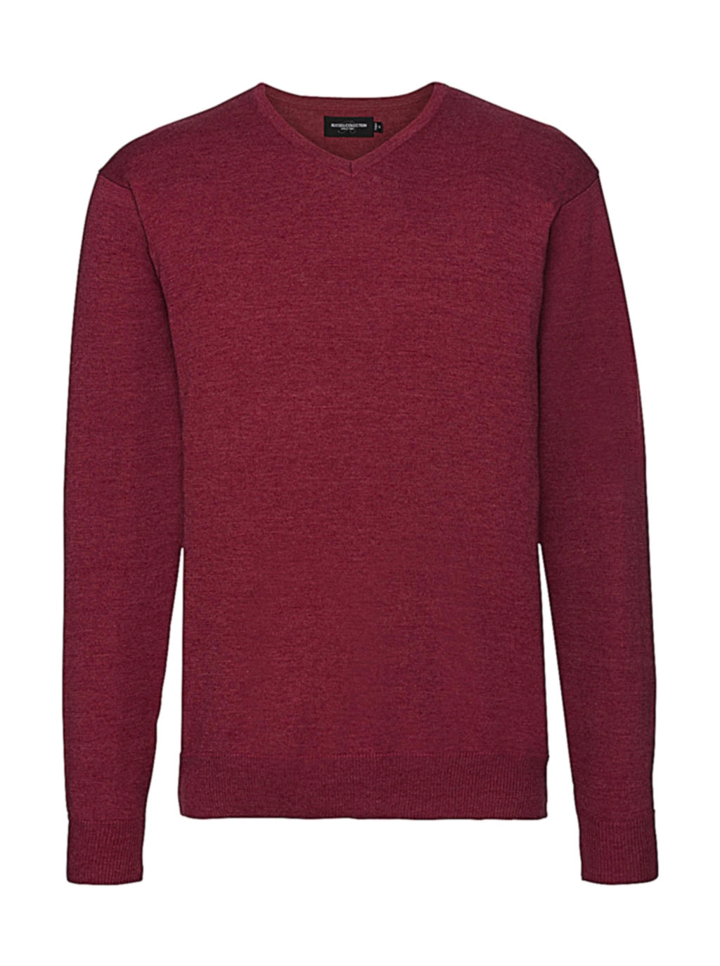 Men`s V-Neck Knitted Pullover zum Besticken und Bedrucken in der Farbe Cranberry Marl mit Ihren Logo, Schriftzug oder Motiv.