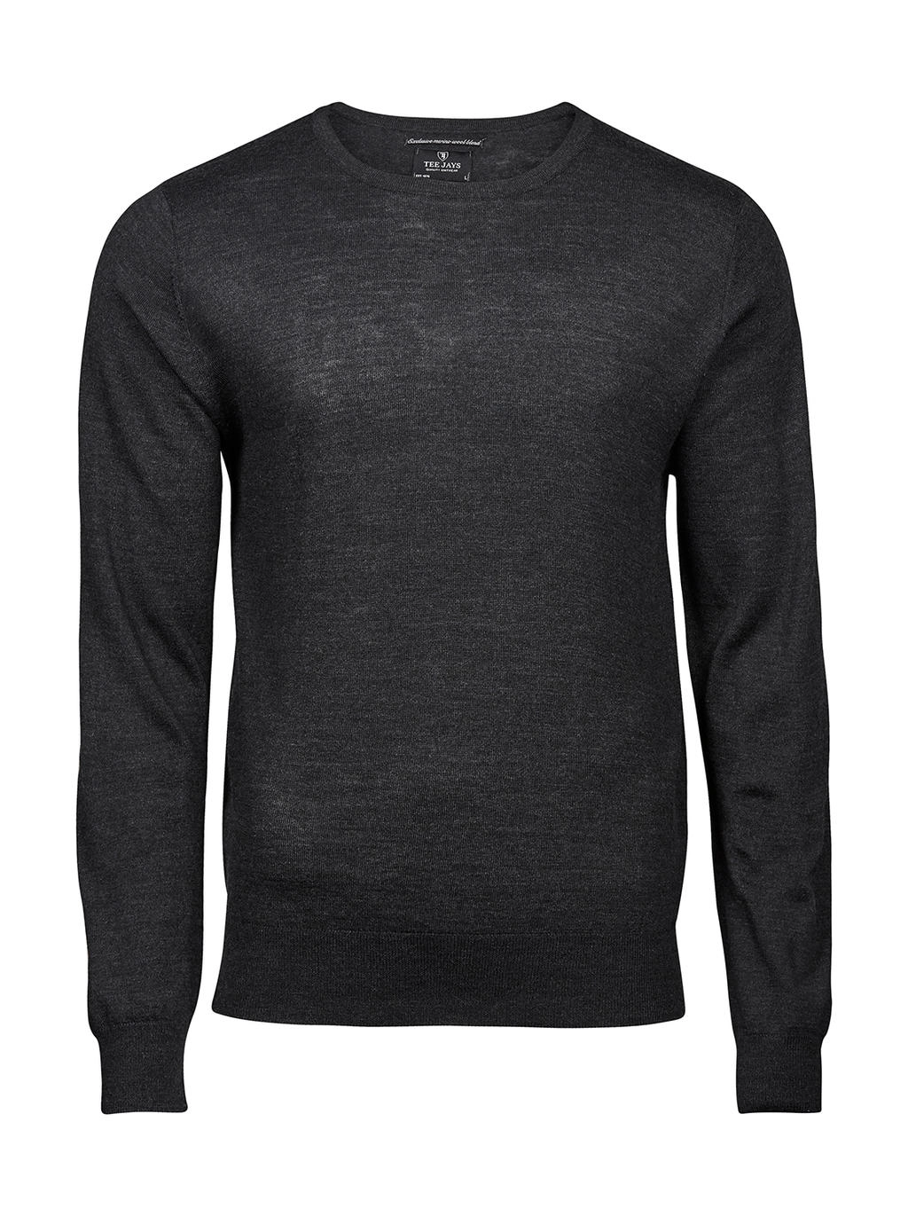 Men`s Crew Neck Sweater zum Besticken und Bedrucken in der Farbe Dark Grey mit Ihren Logo, Schriftzug oder Motiv.