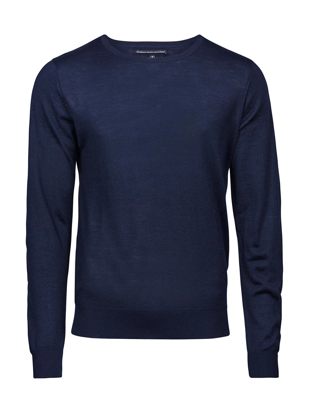 Men`s Crew Neck Sweater zum Besticken und Bedrucken in der Farbe Navy mit Ihren Logo, Schriftzug oder Motiv.