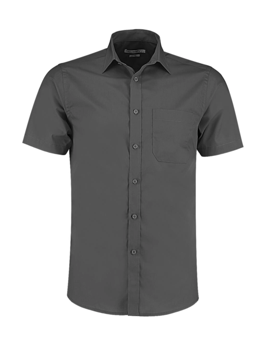 Tailored Fit Poplin Shirt SSL zum Besticken und Bedrucken in der Farbe Graphite mit Ihren Logo, Schriftzug oder Motiv.